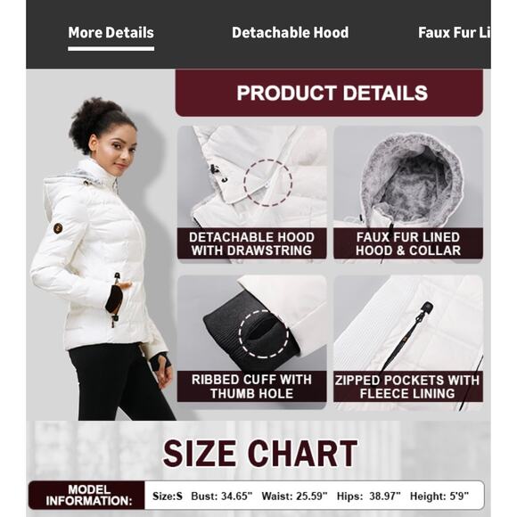 NWT Slow Down Women’s Medium 650 FP Down Puffer Jacket - Picture 8 of 9